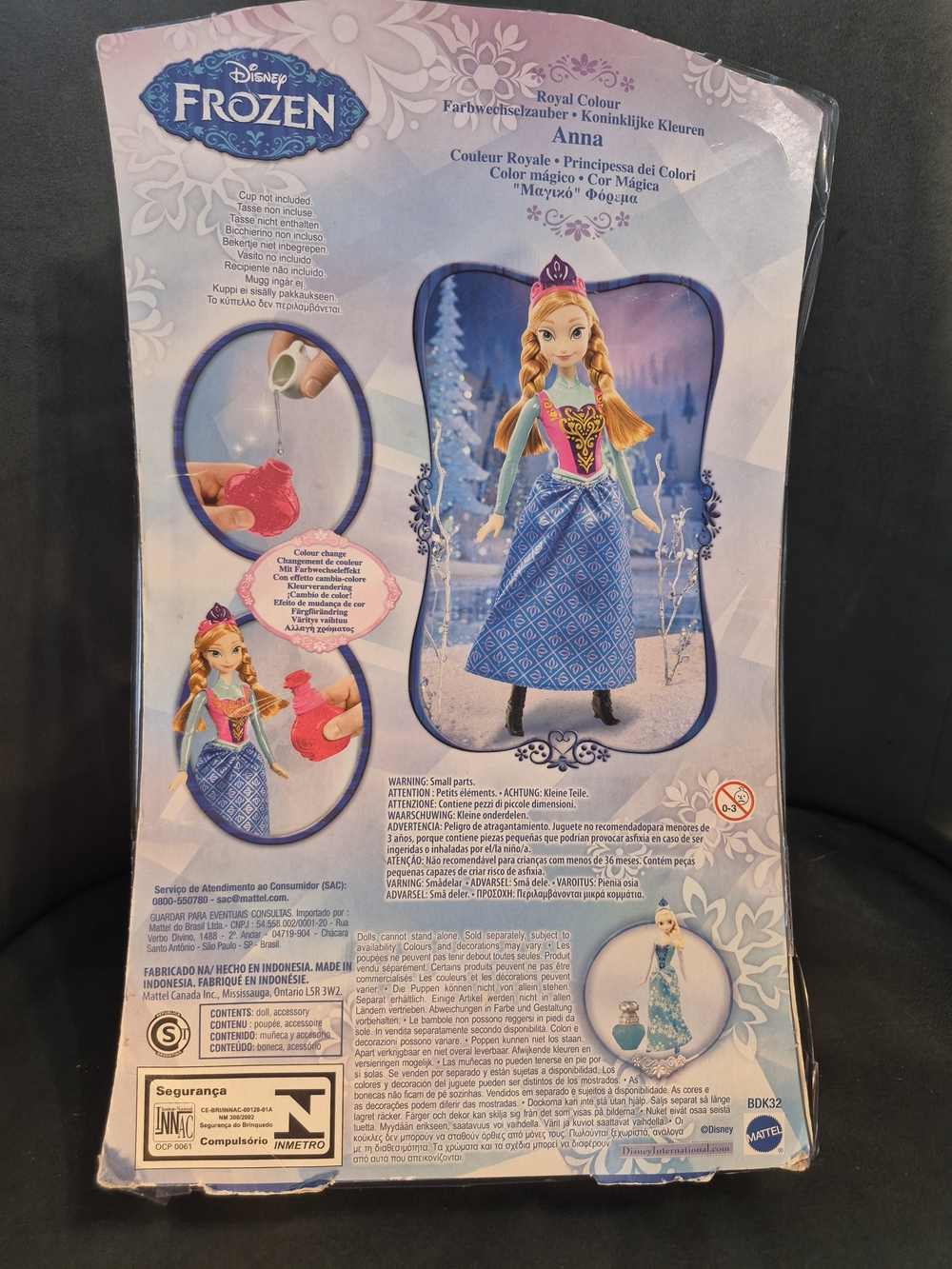 Disney Frozen Anna Color-Change Fashion Doll - Pink & Blue New In Package - Picture 3 of 9
